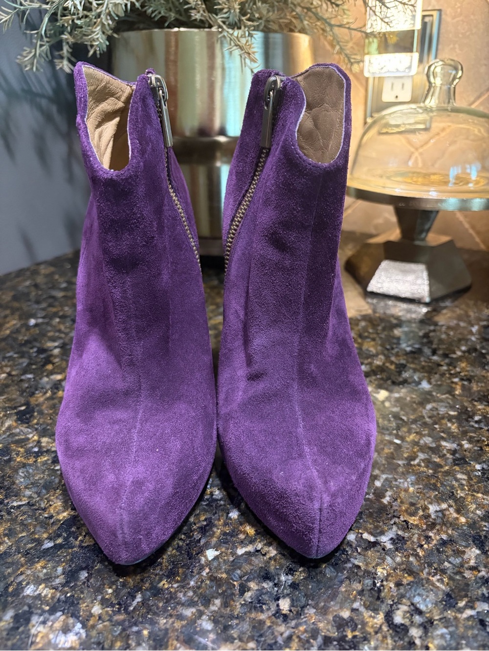 Jessica Simpson Pasadena Eggplant Split Suede Boots